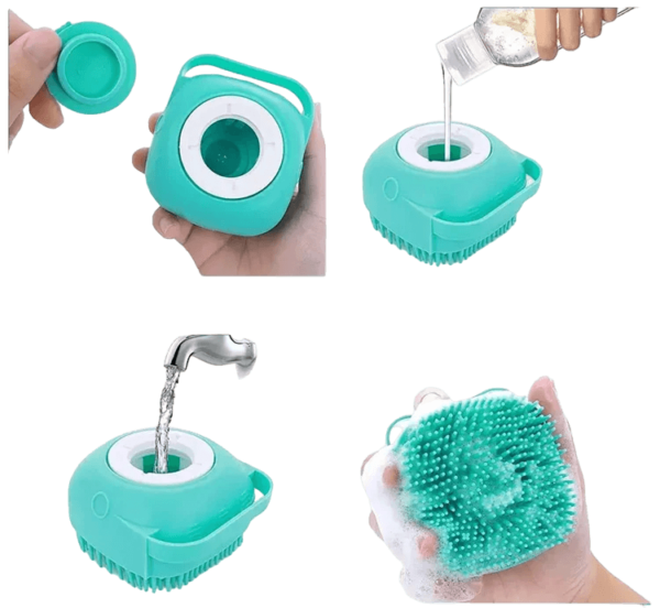 Dog Hair Shedding Bath Shampoo Brush for Pet - 2Pcs - Image 3