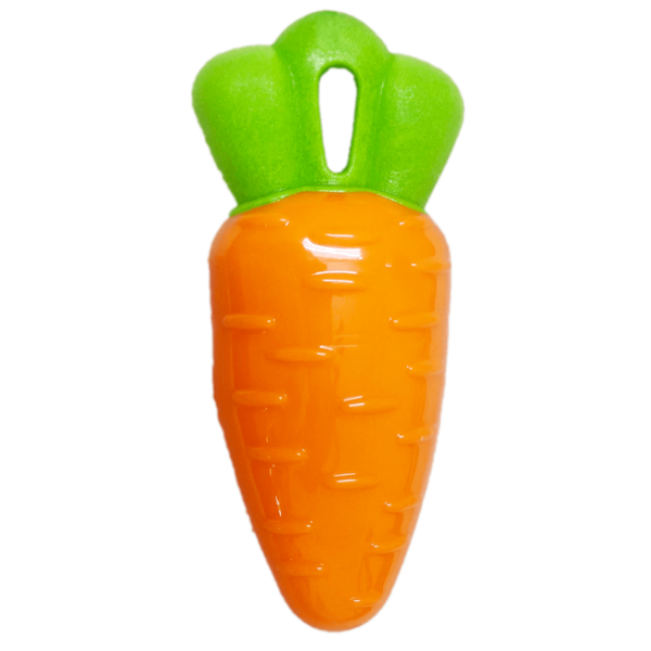 Eco Friendly Rubber Toy in Carrot Shape with Sound for Pet - Image 2