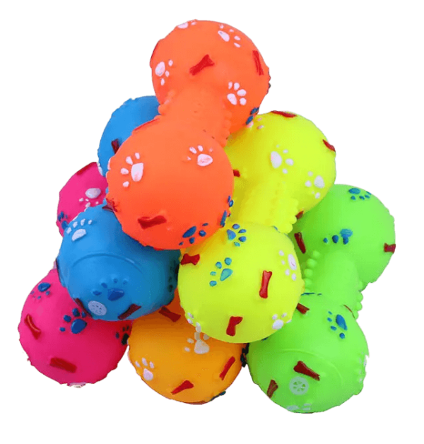 Dumbbell Shape Chew Toys for Dog, Multicolored (16cm x 6cm x 6cm) - 2 Pcs - Image 5