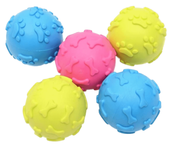 Paw or Woof Pattern Balls with Sound for Pets - 3 Pcs - Image 2