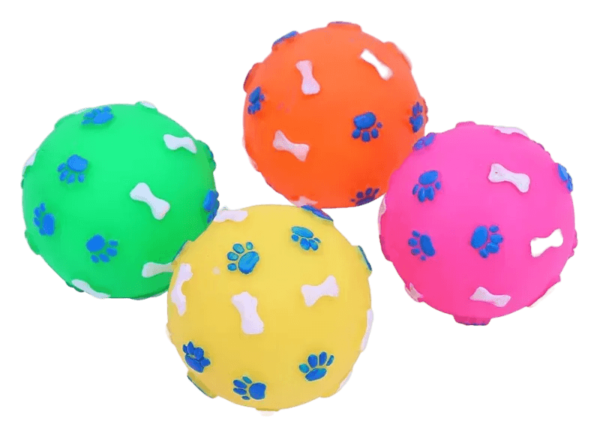 Paw or Woof Pattern Balls with Sound for Pets - 3 Pcs - Image 5