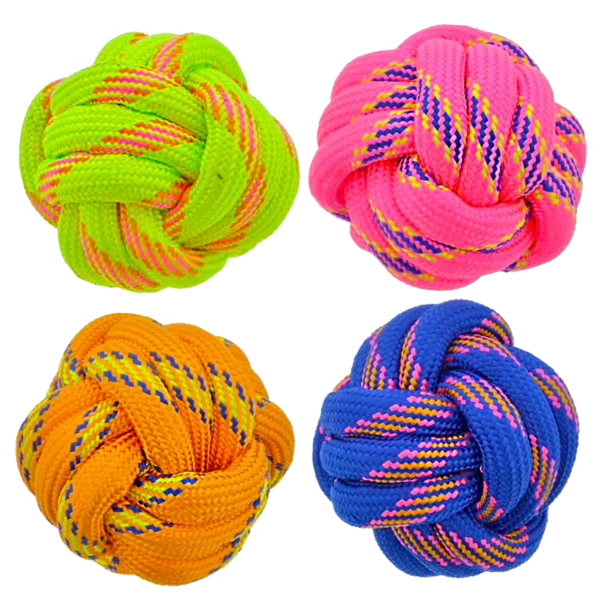 Rope ball for pet set of 4