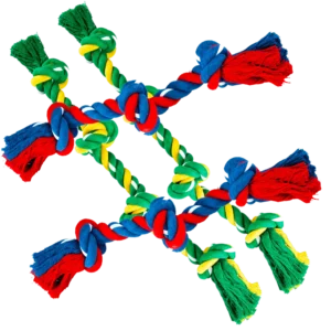 Rope tug toy for pet set of 4