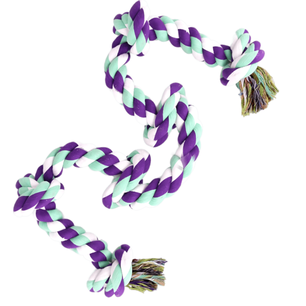 Tug Rope Toys for Pet 6 Knots - 106cm x 7cm x 7cm - 2Pcs - Image 2