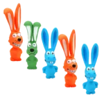 A colorful selection of Animal Shaped Squeaky Latex Dog Toys Long Ears