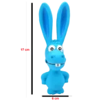 Dimensions or size of an animal-shaped latex toy shown